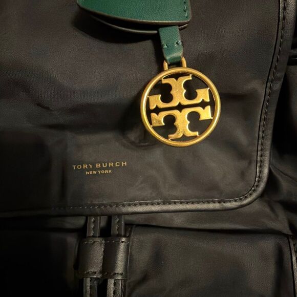 Tory Burch Perry Nylon Backpack Black Cinch (6207) - Picture 12 of 12